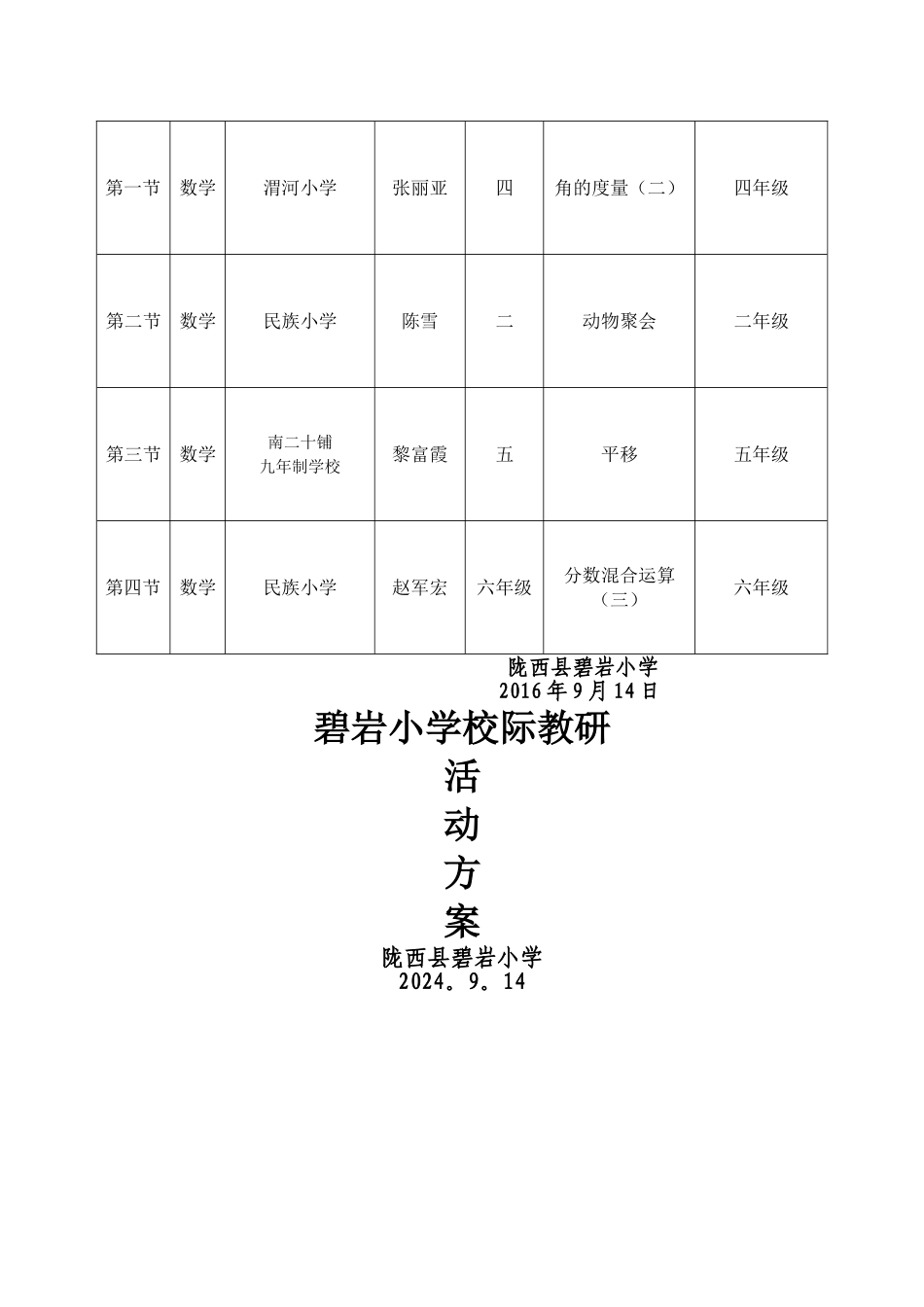 校际教研活动方案_第2页