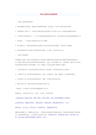 2025年网络工程师职业规划