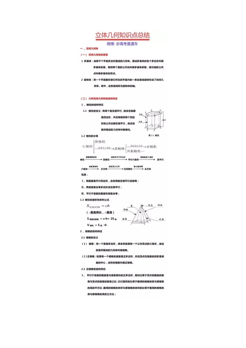 2025年高考数学高中数学立体几何知识点大总结_第2页