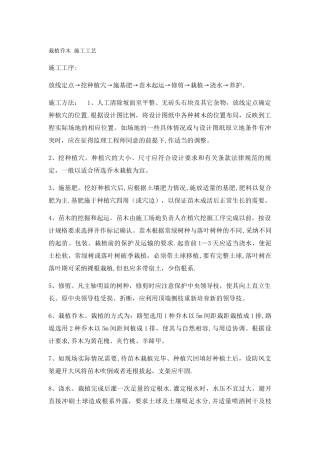 栽植乔木-施工工艺