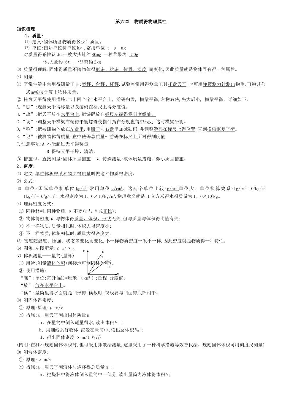 2025年苏科版物理八年级下全章知识点总结_第1页