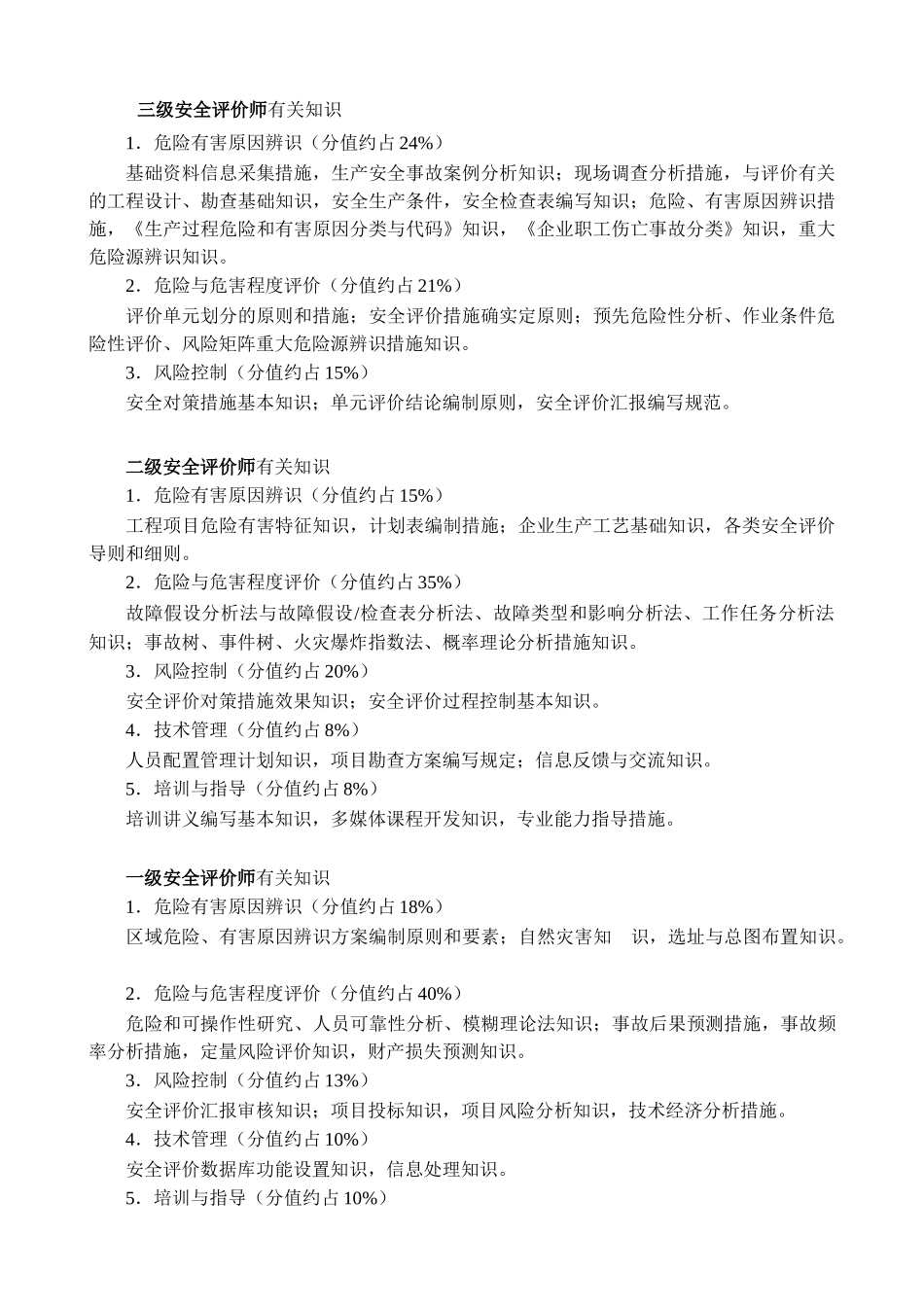 2025年《安全评价师考试大纲》_第3页