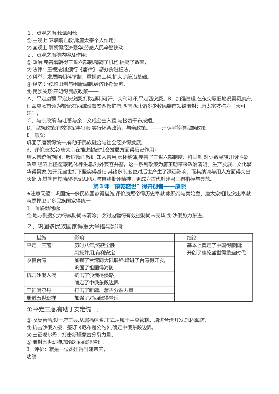 2025年高中历史选修四《中外历史人物评说》知识点总结_第2页