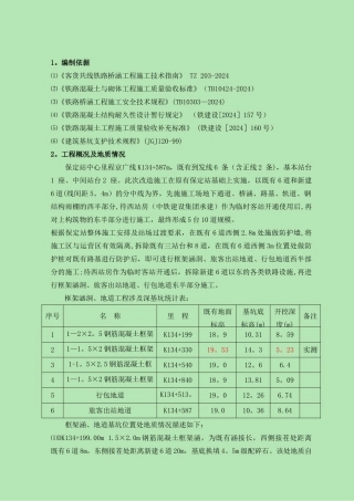 框架涵洞、行包地道、旅客出站地道深基坑开挖专项施工方案