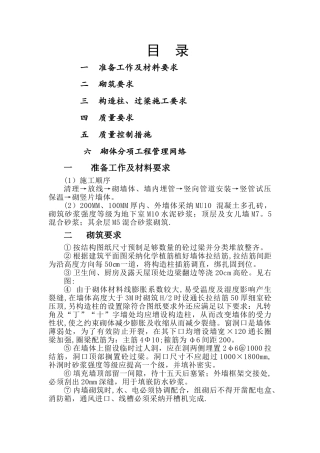 框架结构填充墙砌体方案