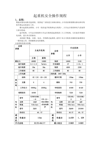 桥式起重机安全操作规程