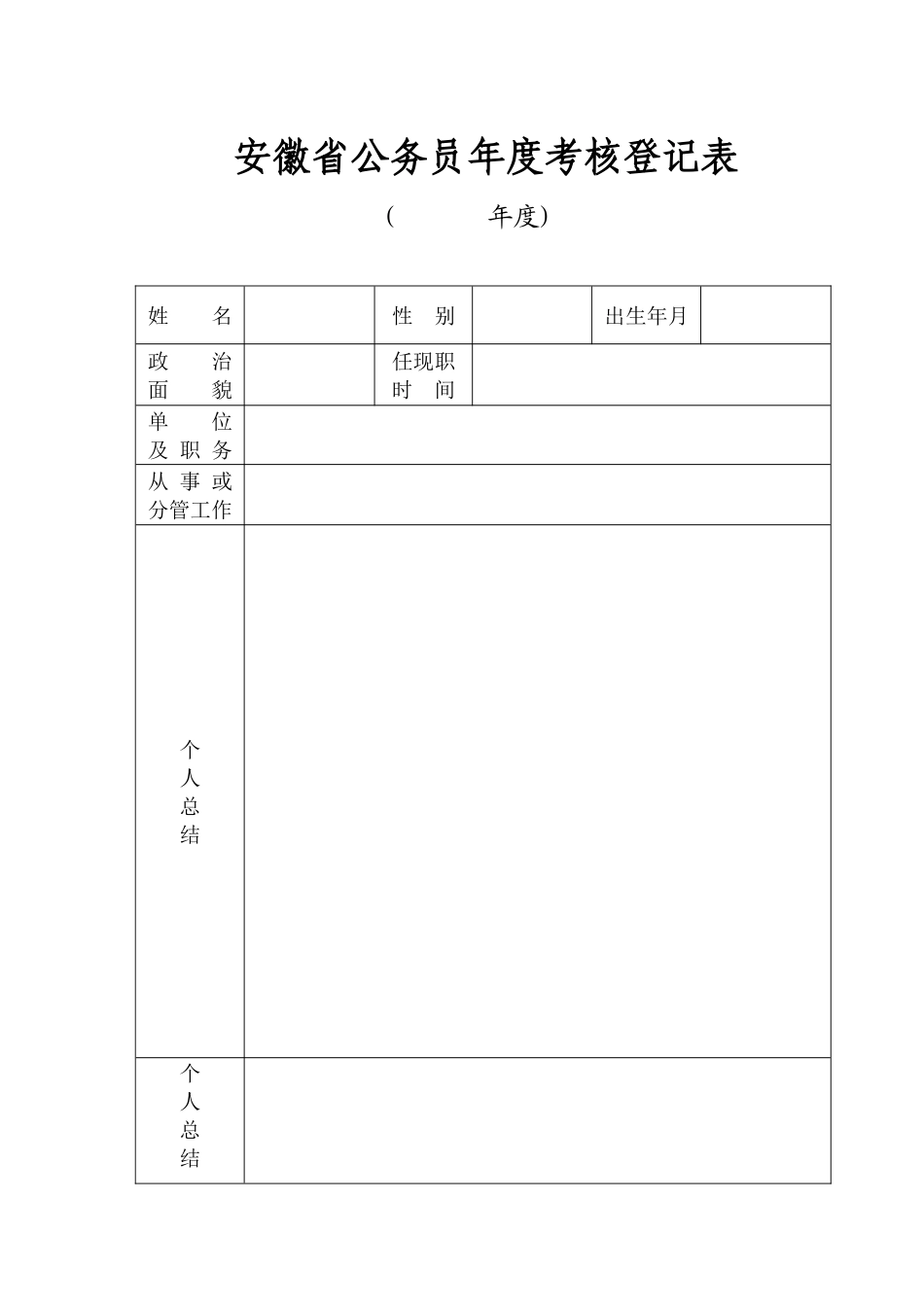 2025年关于印发《安徽省公务员考核办法试行》的通知_第1页