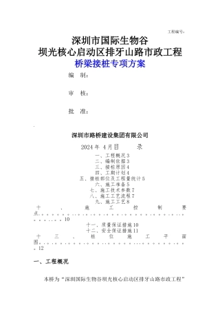 桥梁接桩专项施工方案