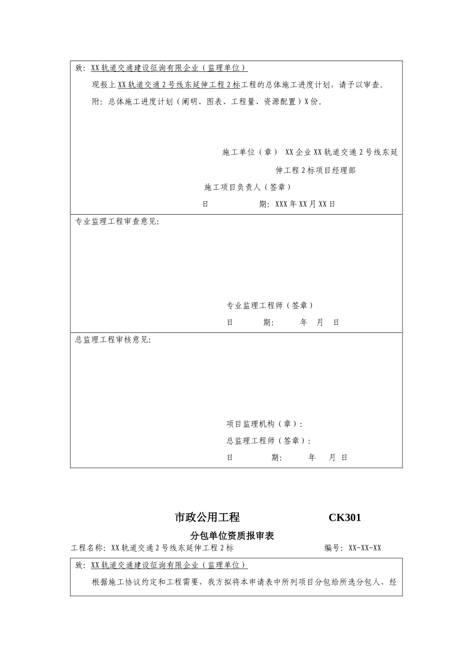 2025年市政公用工程注册建造师签署文件目录与填写要求及表格格式_第3页