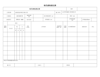 桩基施工记录表