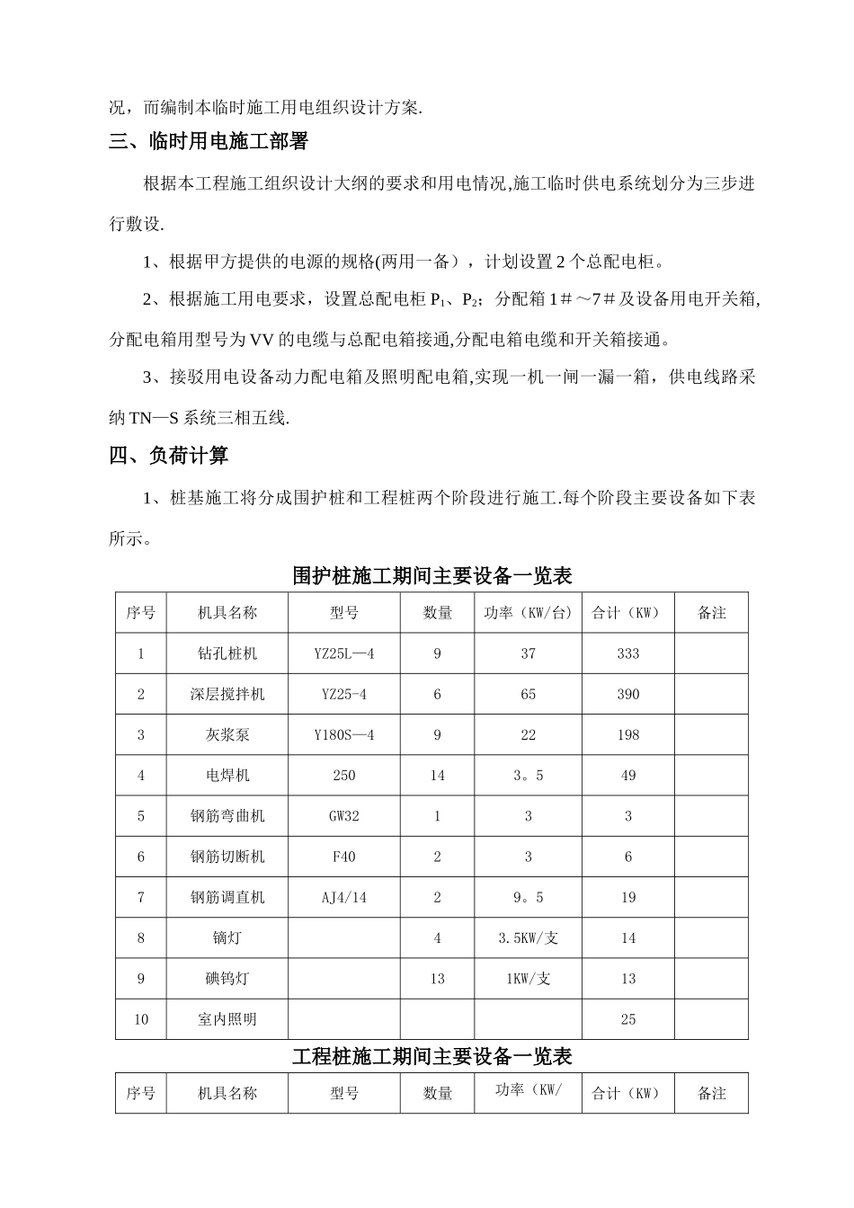 桩基施工阶段临电方案_第2页