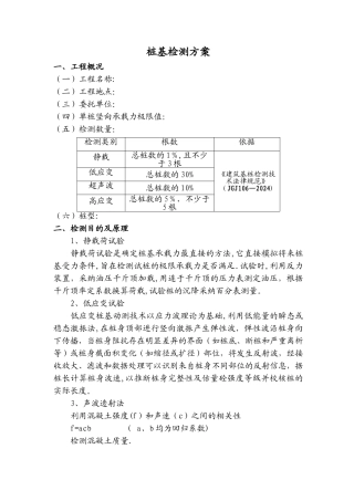 桩基检测施工方案