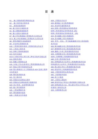 2025年新版园林绿化工程施工全套表格