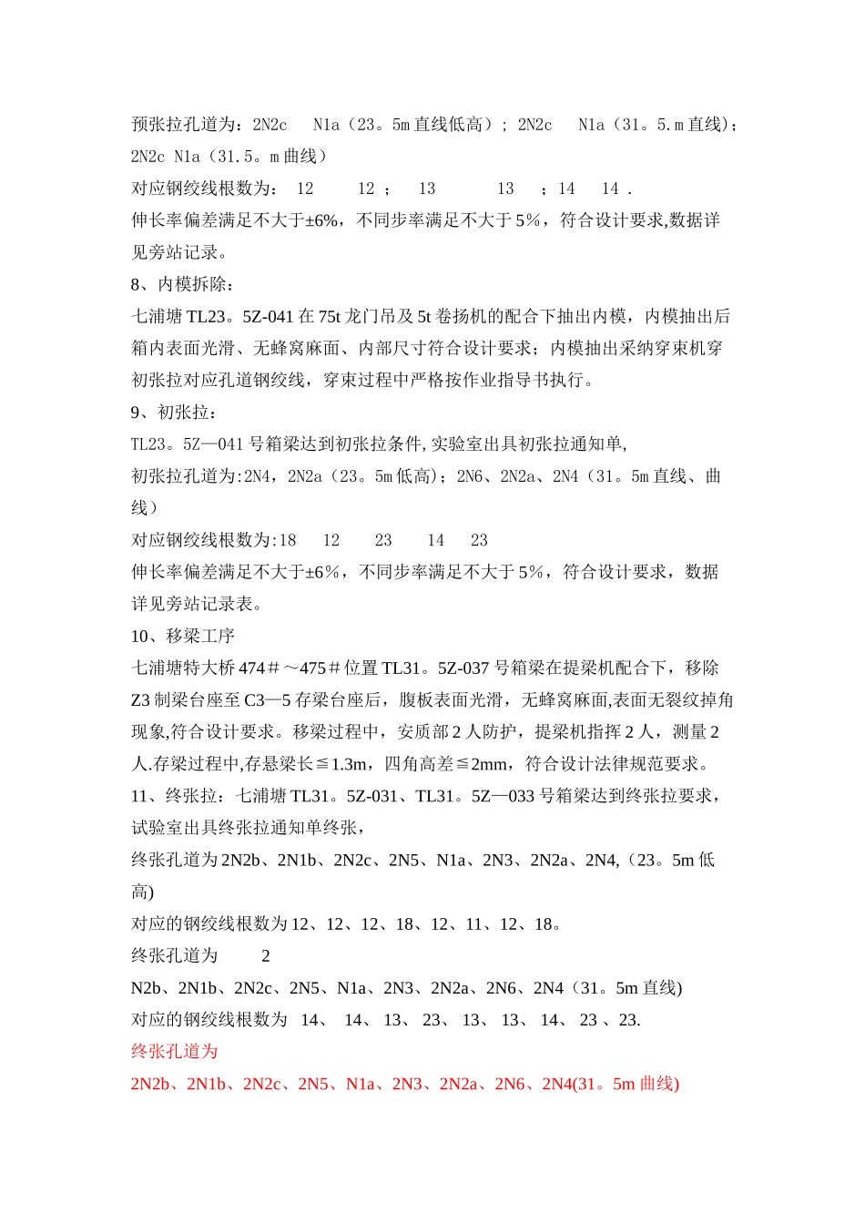 梁场工序-施工日志模板_第2页