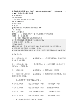 梁钢筋表示方法