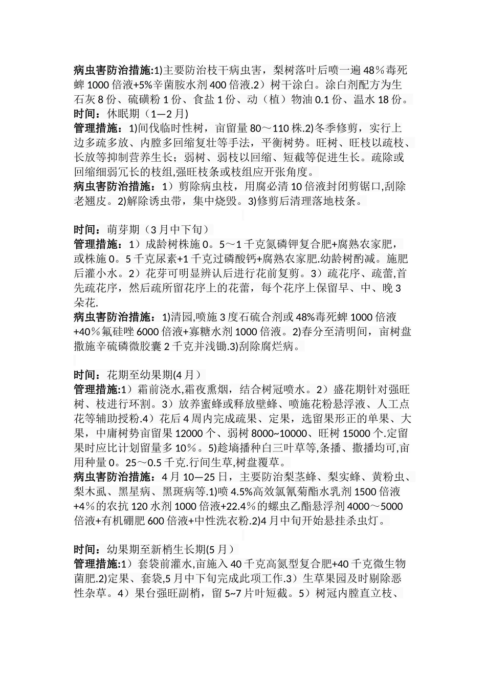 梨树全年管理用药方案_第2页