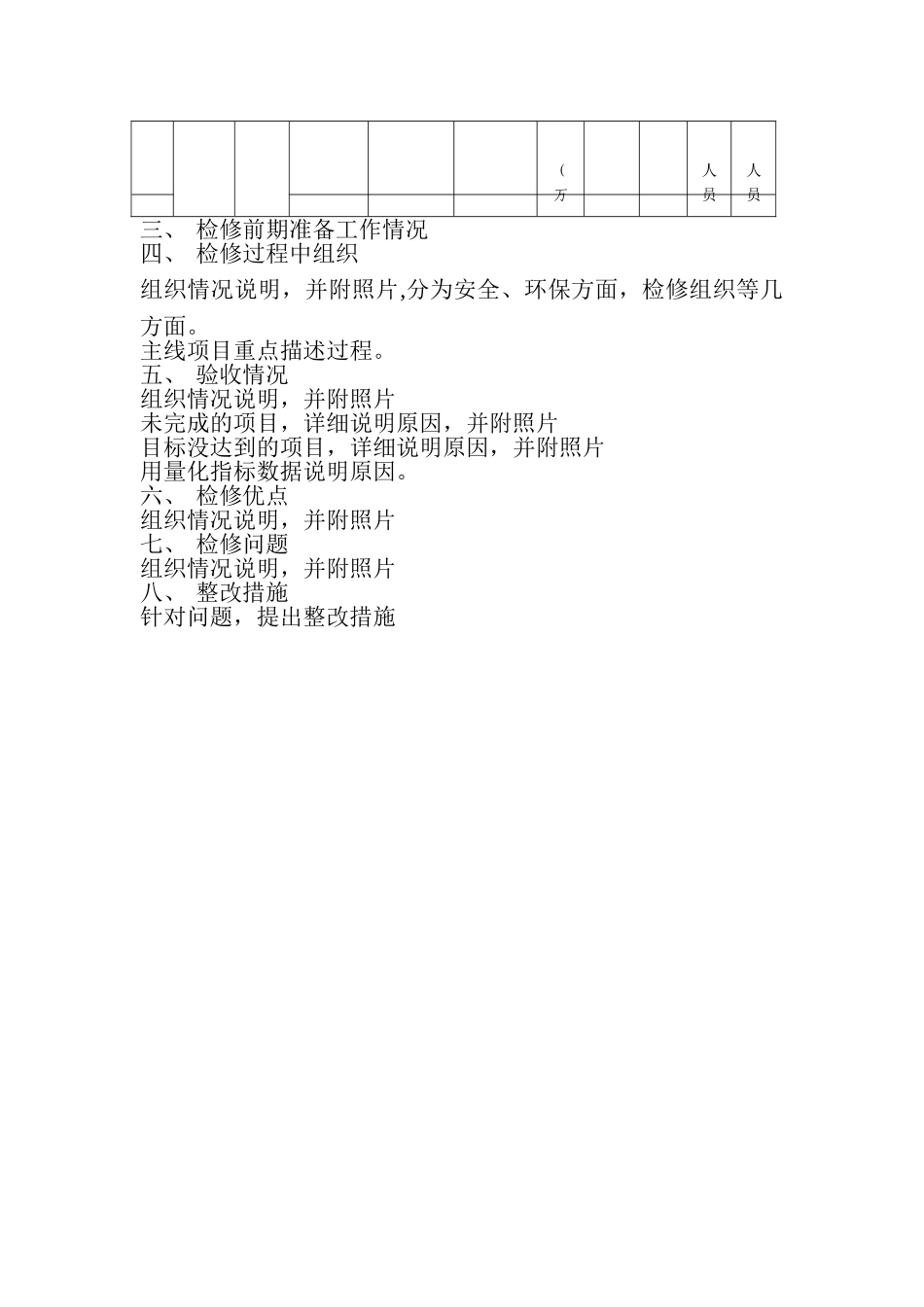 检修总结模板_第2页