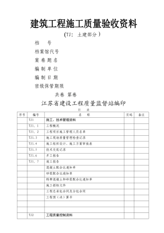检验批质量验收记录
