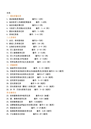 检验科各种通用记录文本表