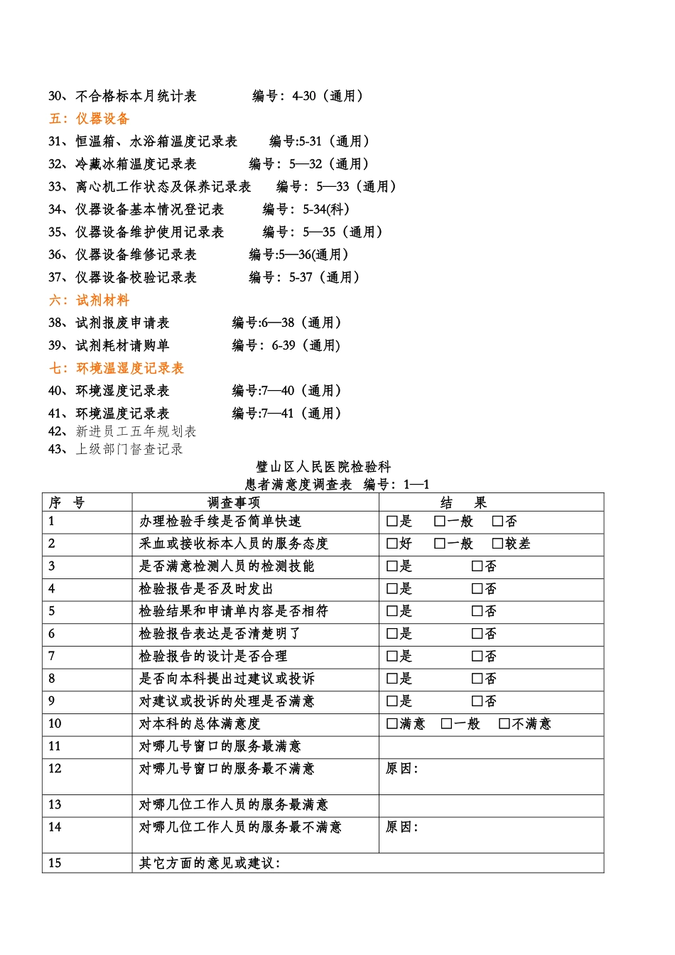 检验科各种通用记录表_第2页