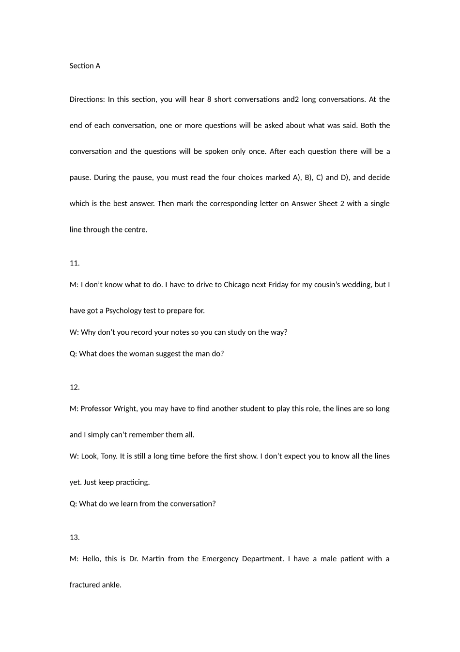 2025年12月cet6听力真题_第1页