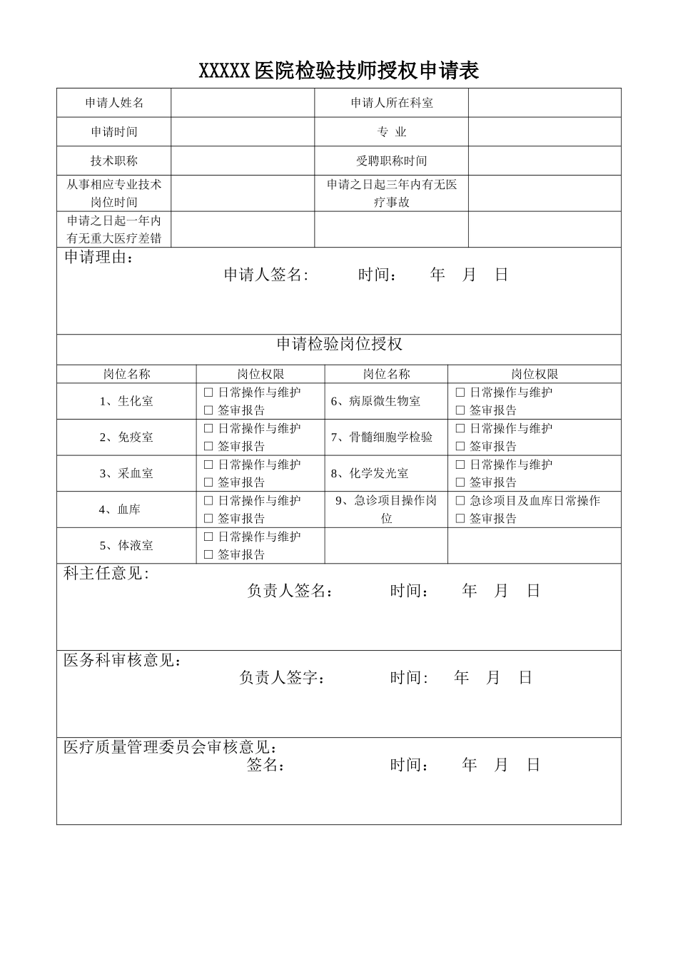 检验科授权申请表_第1页