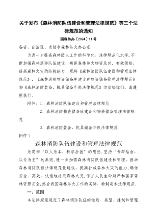 森林消防队伍建设和管理规范