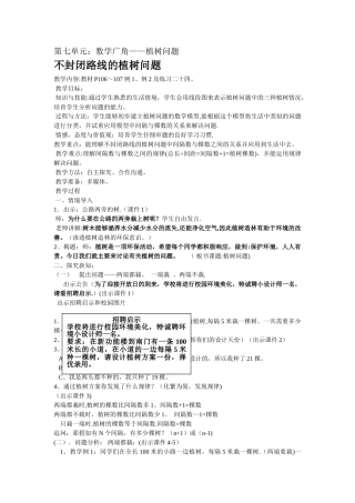 植树问题优秀教案