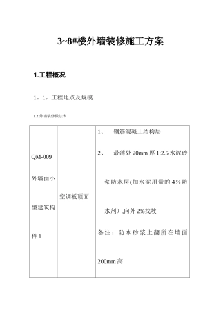 楼外墙装修施工方案