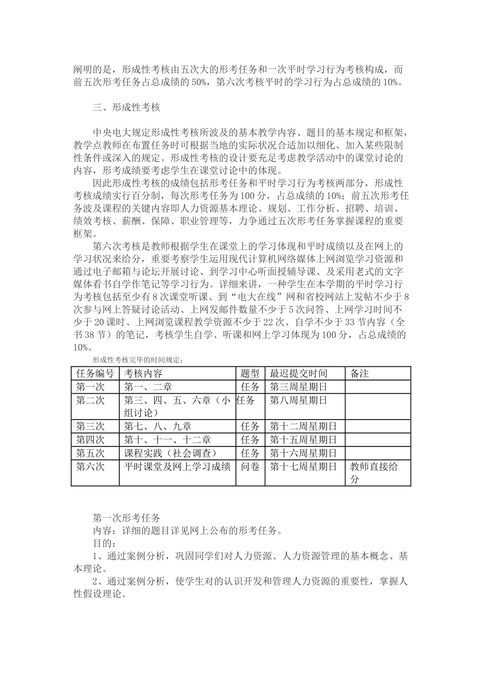 2025年《人力资源管理》考核方案中央电大_第2页