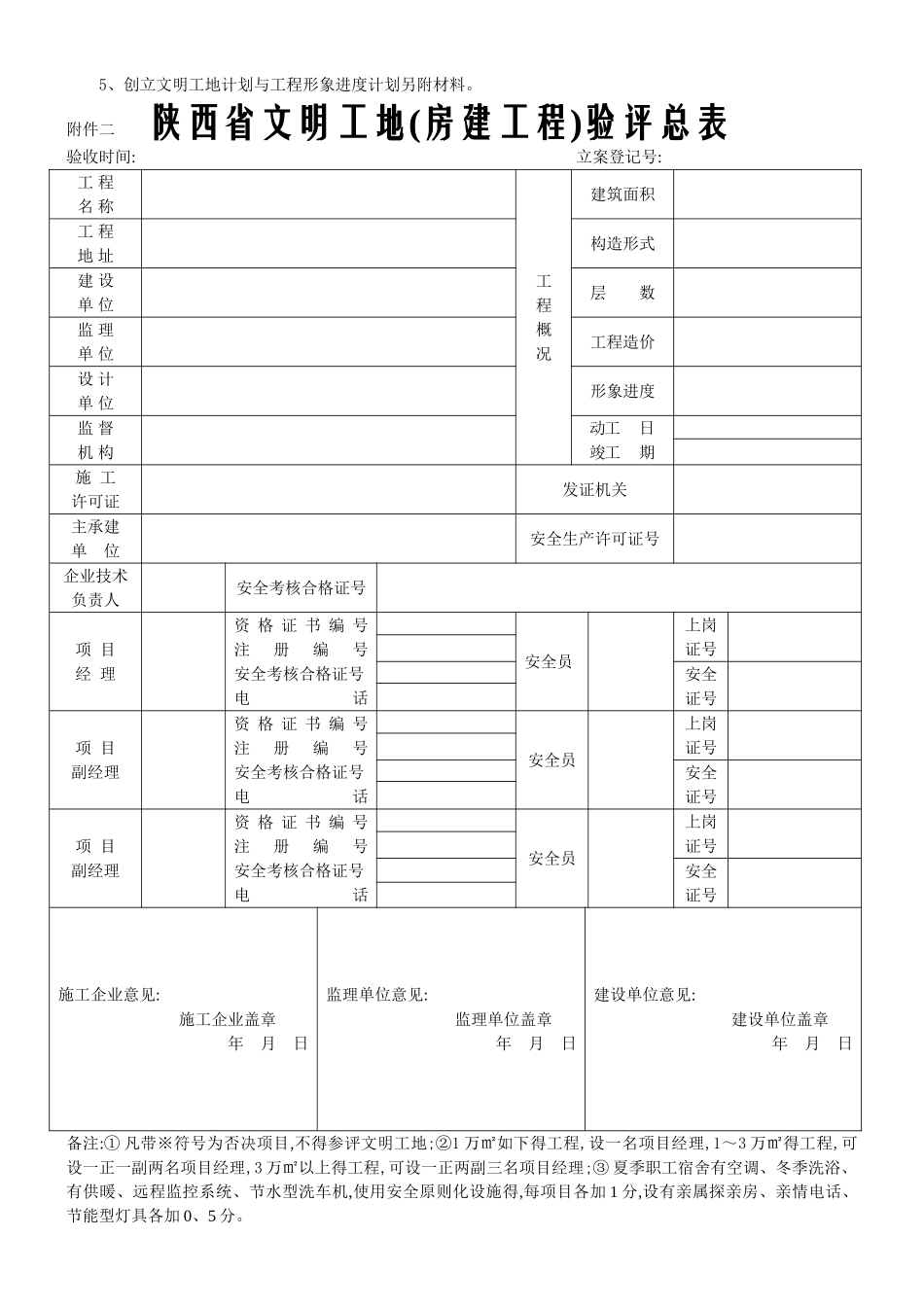 2025年《陕西省级文明工地全套表格》_第3页