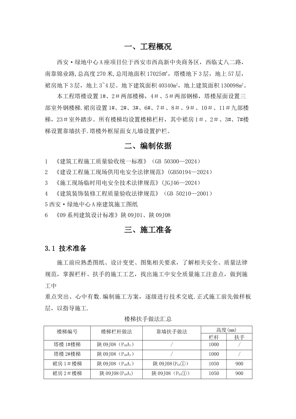 楼梯栏杆、扶手施工方案_第2页