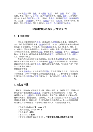 樟树的种植管理技术