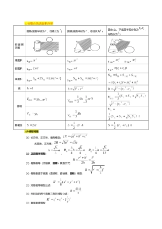 2025年高中数学《立体几何》知识点总结
