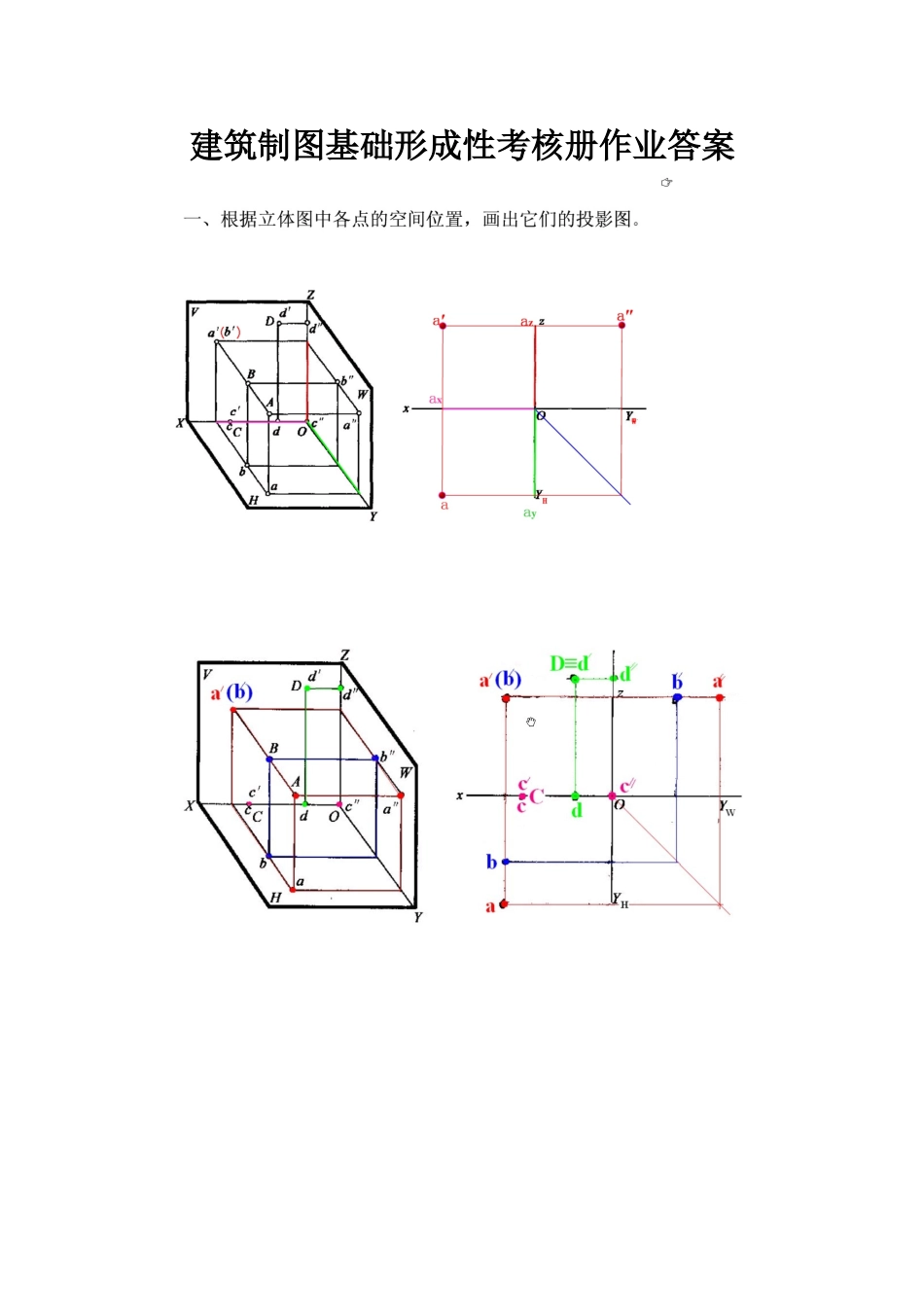 2025年电大建筑制图基础形成性考核册作业答案_第1页
