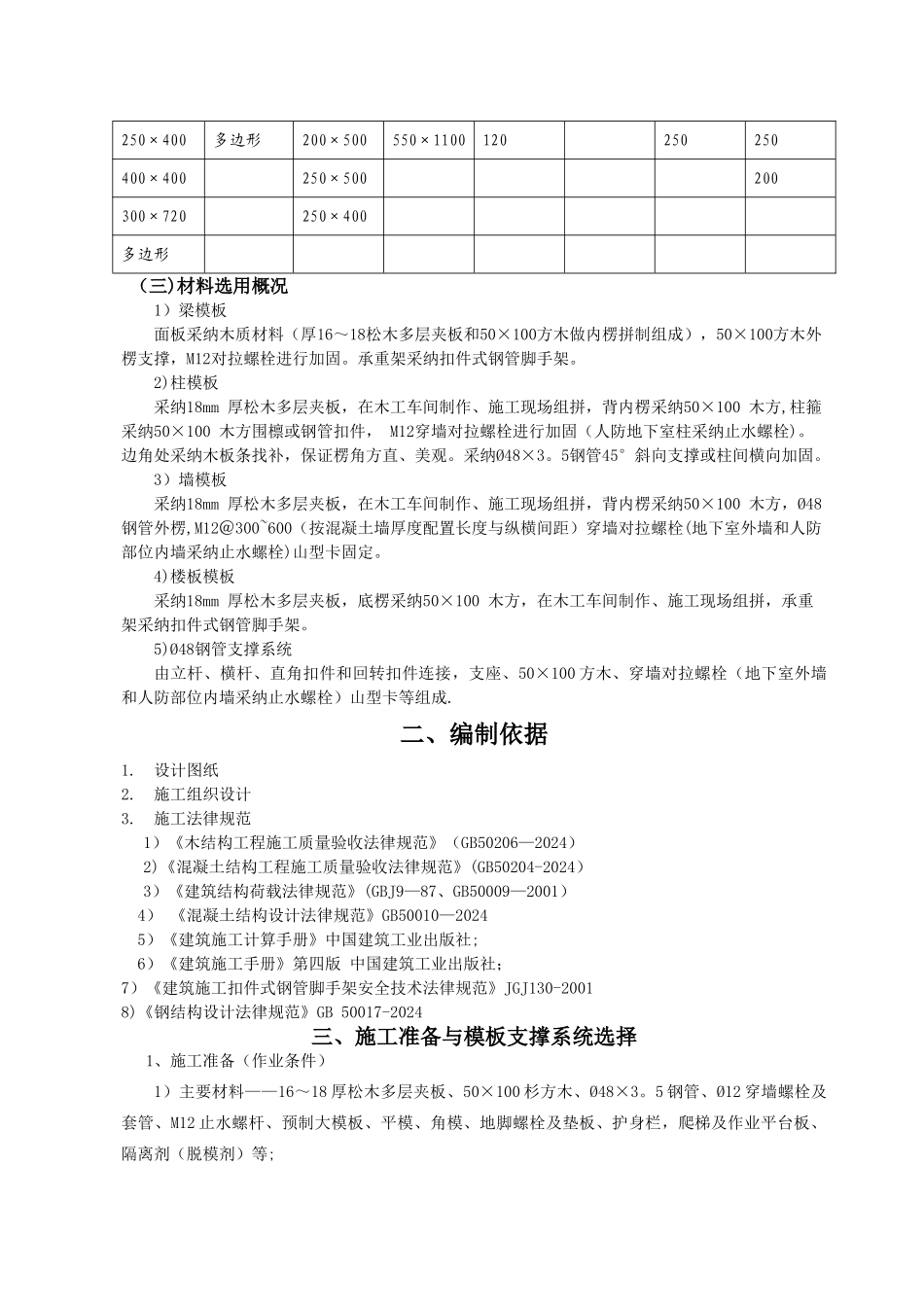 模板工程专项施工方案修改版_第2页