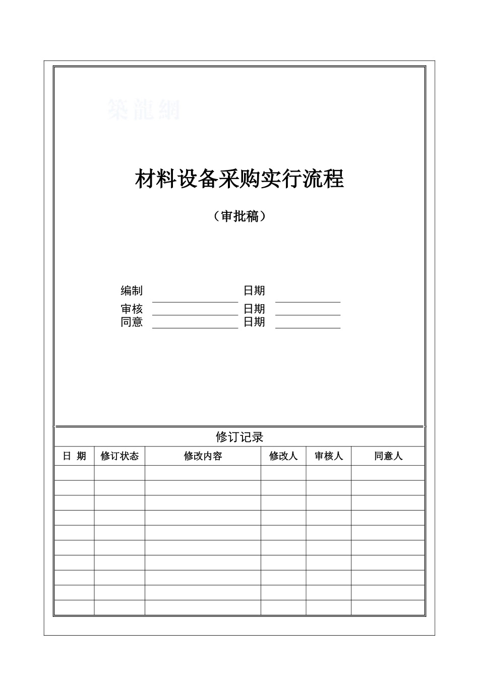 2025年材料设备采购实施流程全套图表_第1页