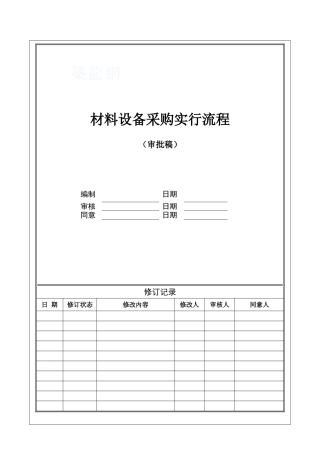 2025年材料设备采购实施流程全套图表