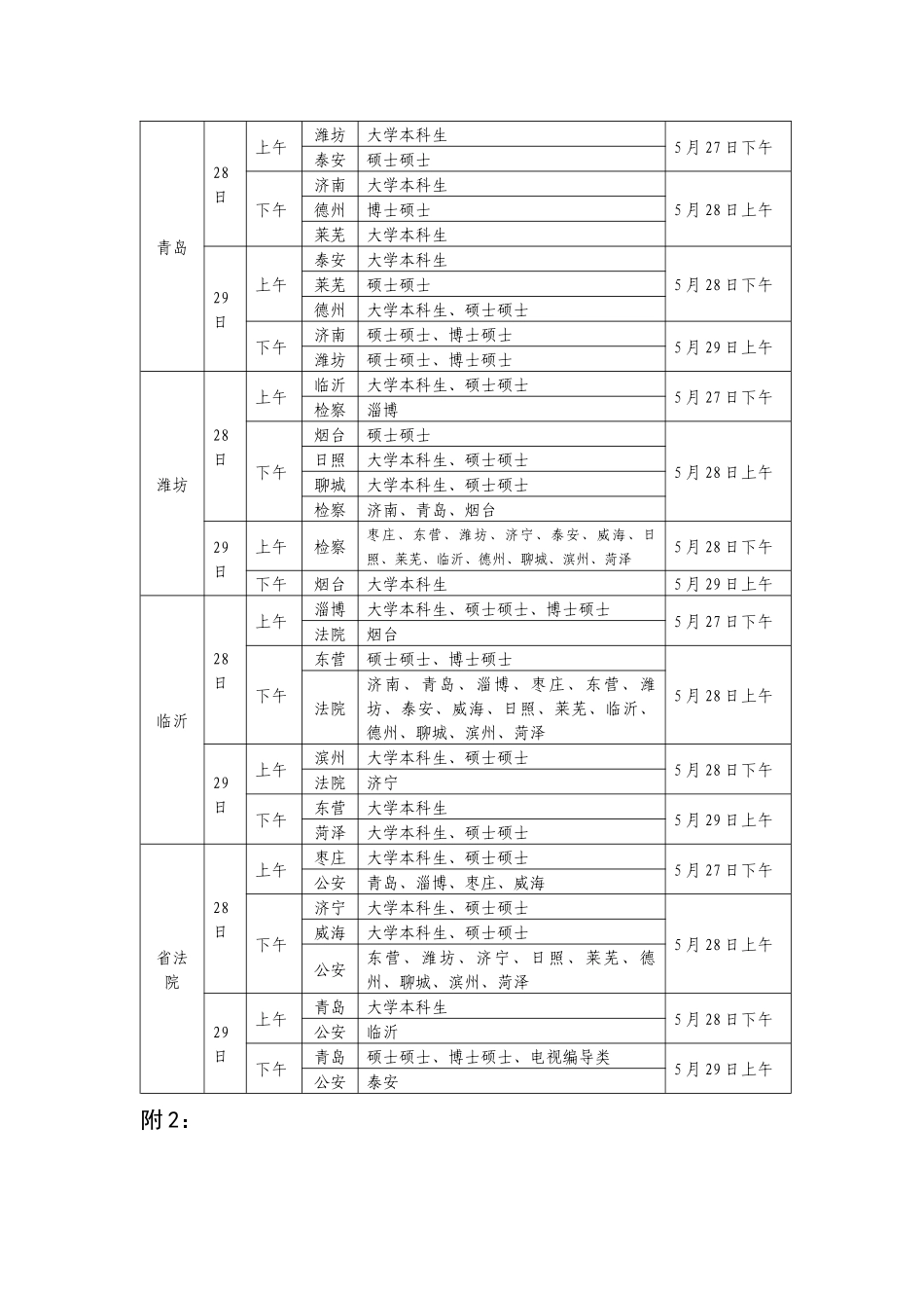 2025年山东省选调生面试通知_第3页