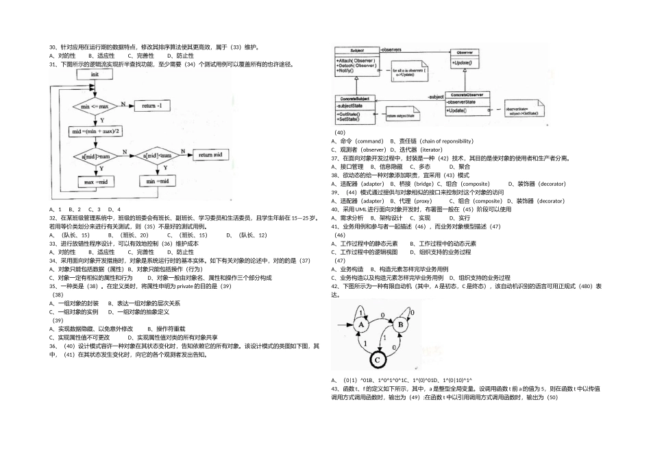 2025年下半年软件设计师上午试题_第3页