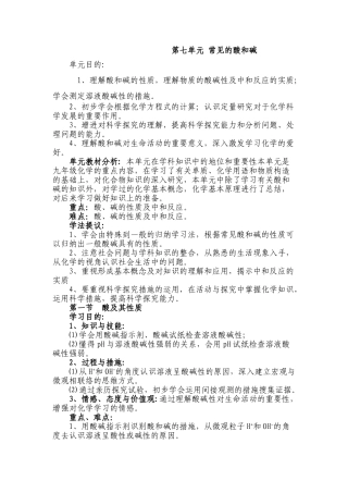 2025年九年级化学下册教案全册