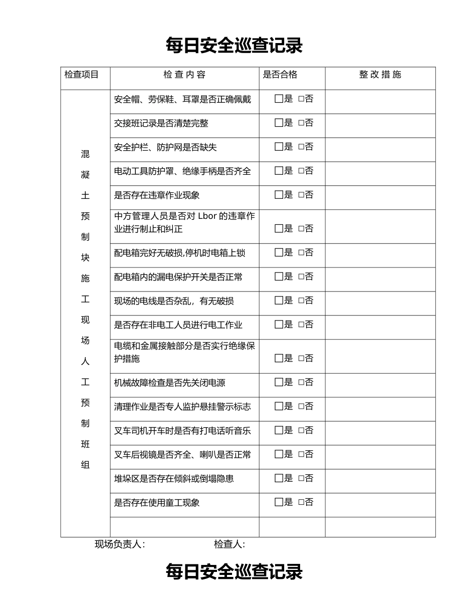 每日安全巡查记录_第2页