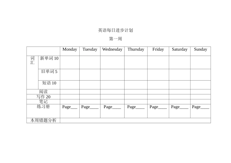每日学习计划表_第1页