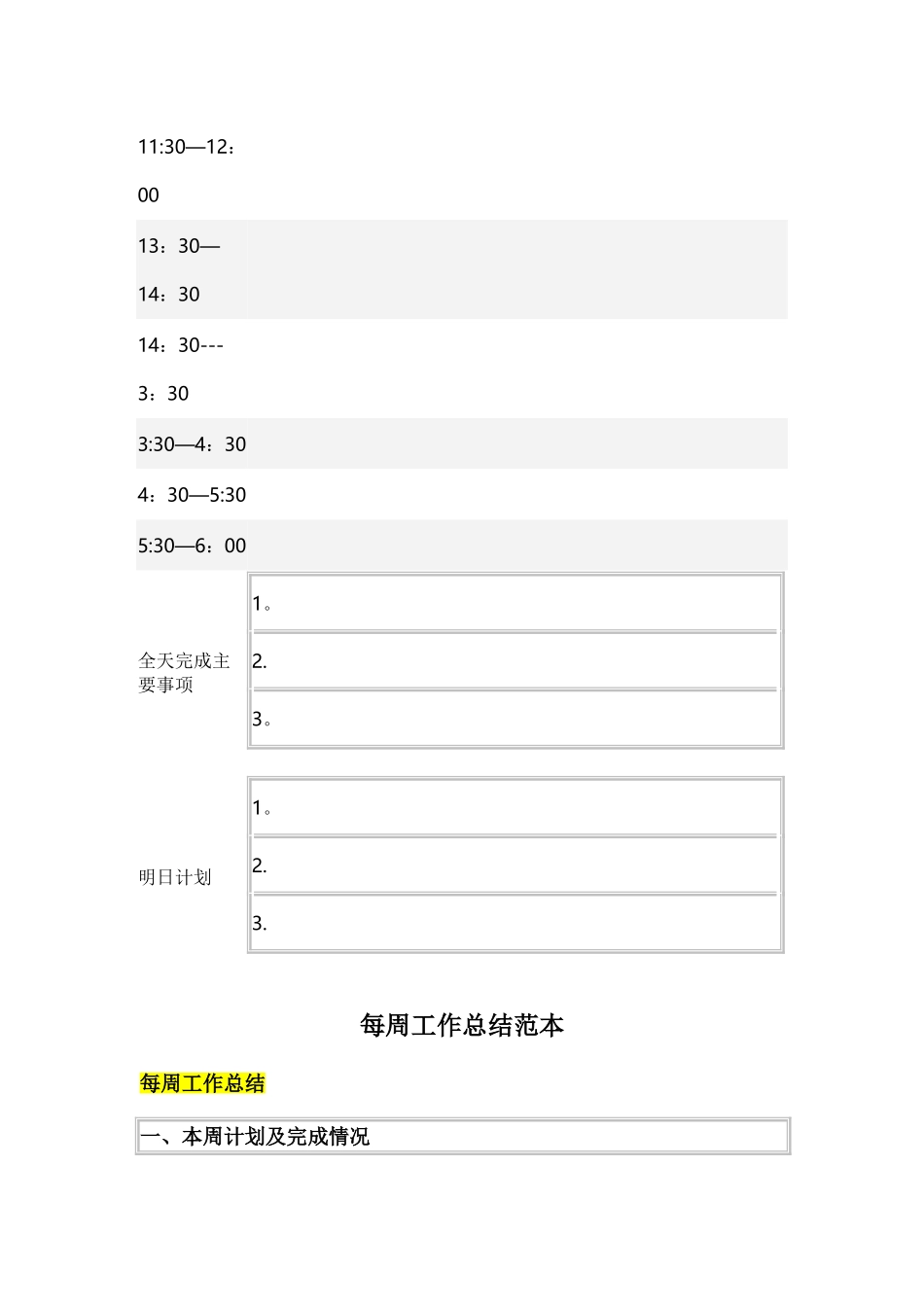 每日工作总结范本_第2页