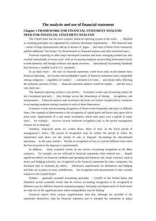 毕业外文翻译-财务报表分析与运用