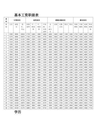 民办学校工资表