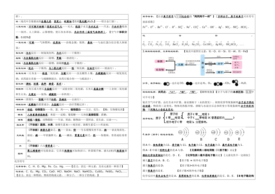 2025年人教中考化学总复习资料汇总全册_第2页