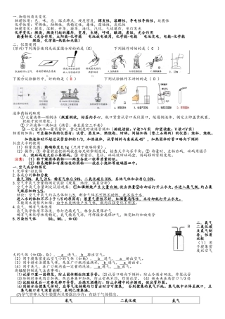 2025年沪教版九年级化学知识点汇总