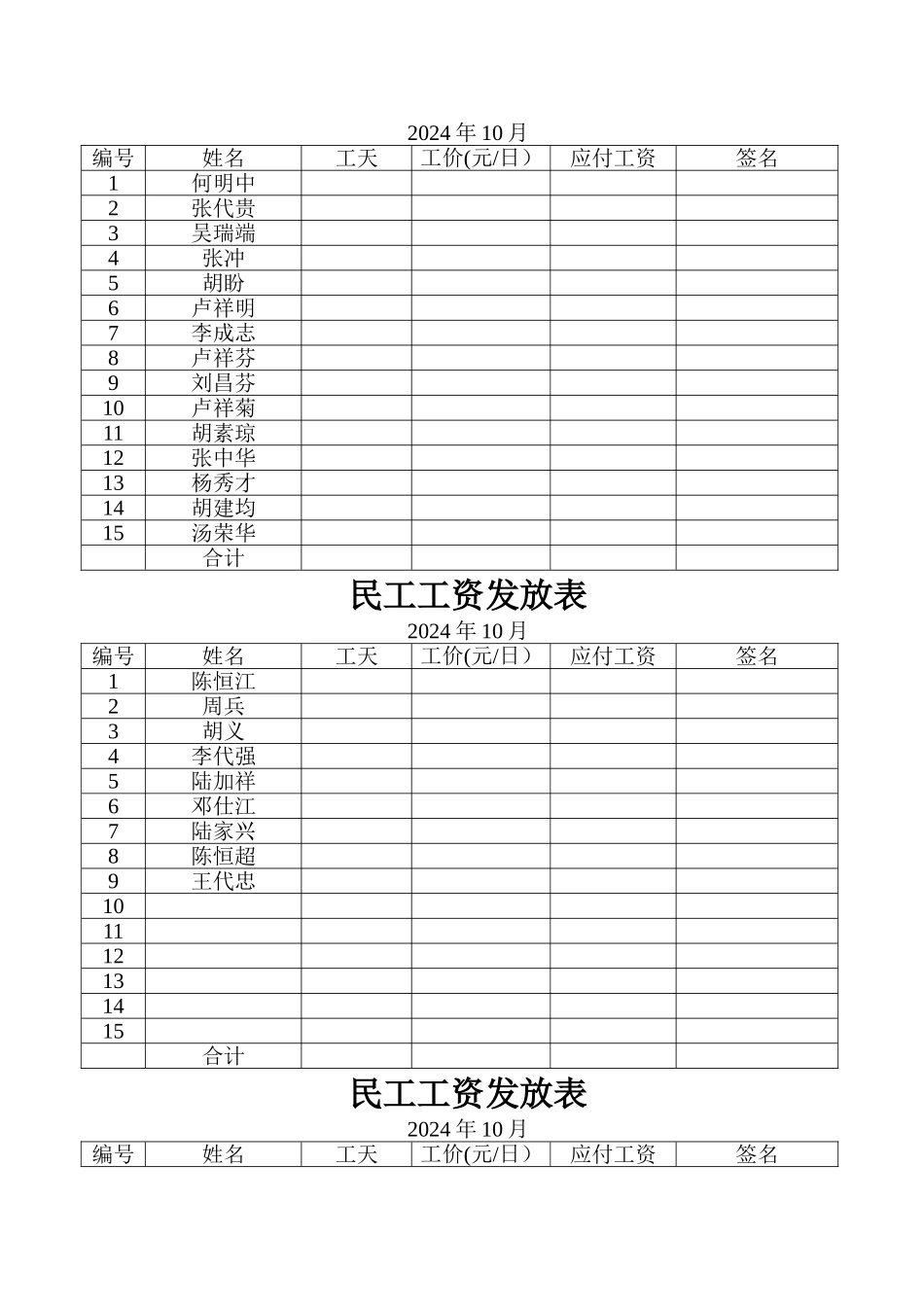 民工工资发放表_第3页