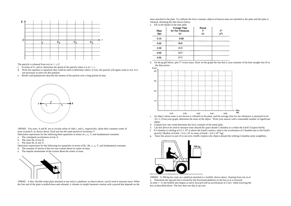 2025年AP物理C真题力学解答题_第2页